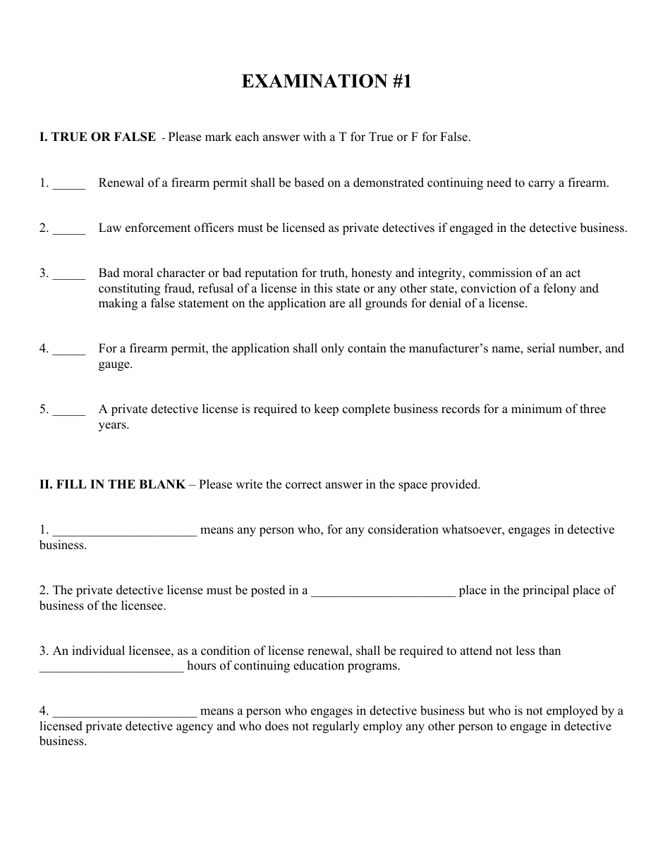 Private Detective - Initial Application - Kansas, Page 23