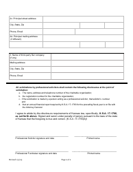 Professional Solicitor Application - Kansas, Page 2