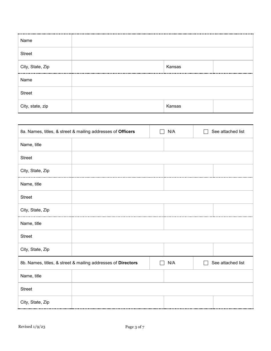 Charitable Organization Registration Statement for Solicitations - Kansas, Page 4