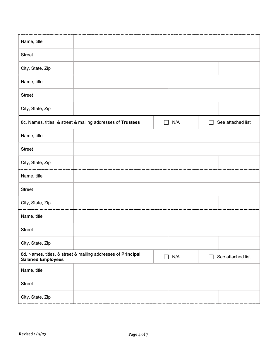 Charitable Organization Registration Statement for Solicitations - Kansas, Page 5
