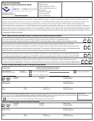 Wage Claim Questionnaire - Utah (English/Spanish), Page 2