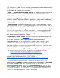 Document preview: Wage Claim Questionnaire - Utah (English/Spanish)
