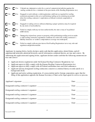 Initial Application for Roofing Contractor Registration - Kansas, Page 6