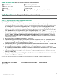 Application Form - Organic Industry Development Program - Prince Edward Island, Canada, Page 3