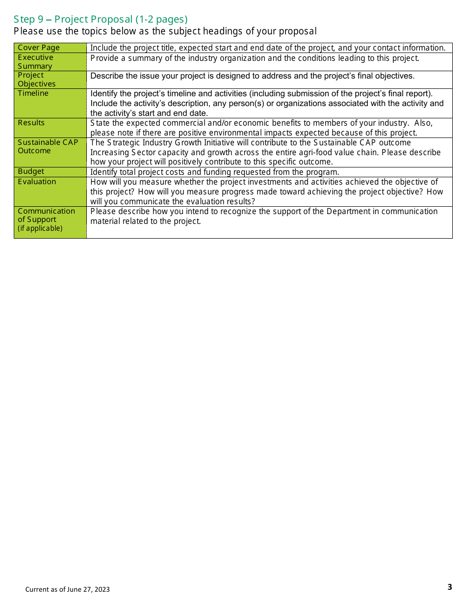 Application Form - Strategic Industry Growth Initiative (Sigi) - Prince Edward Island, Canada, Page 3