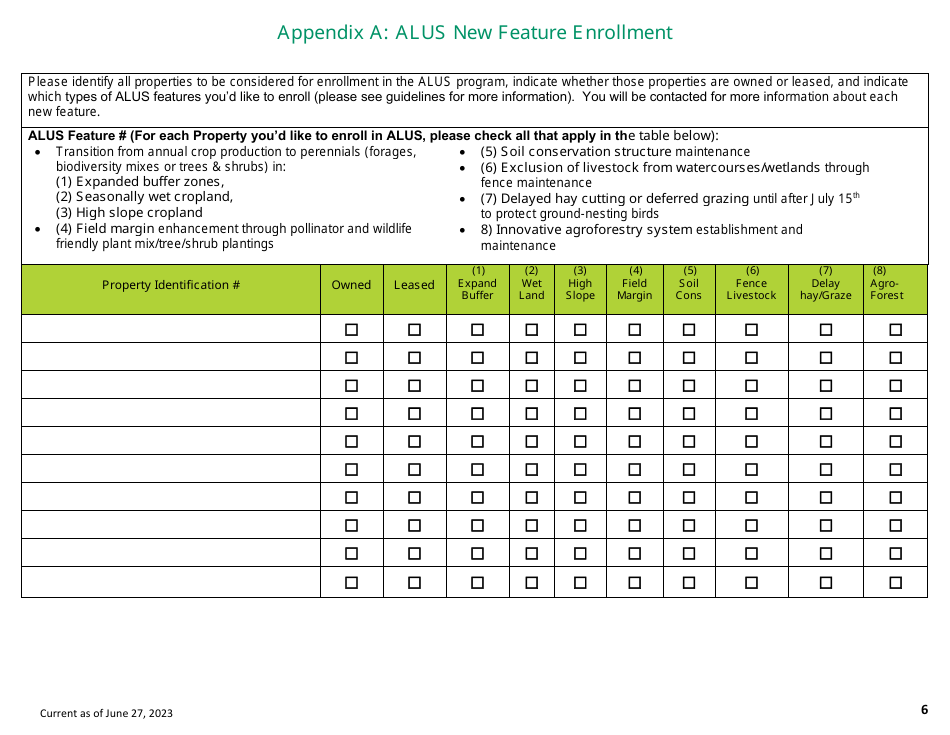 Application Form - Alternative Land Use Services (Alus) Program - Prince Edward Island, Canada, Page 6