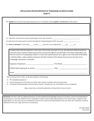 SOS Form TMAPP Application for Registration of Trademark or Service Mark - Maryland, Page 2
