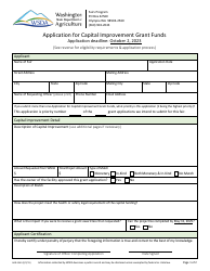 Document preview: Form AGR-5543 Application for Capital Improvement Grant Funds - Washington