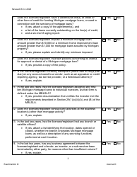 Mortgage Broker/Lender/Servicer Officer/Manager Questionnaire - Michigan, Page 2