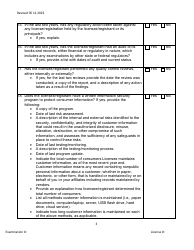 Mortgage Broker/Lender/Servicer Officer/Manager Questionnaire - Michigan, Page 3