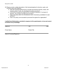 Mortgage Broker/Lender/Servicer Officer/Manager Questionnaire - Michigan, Page 8