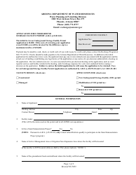 Application for Underground Storage Facility Permit - Arizona