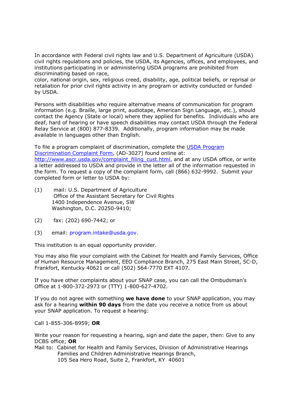 Form FS-1 Application for Snap - Kentucky, Page 2