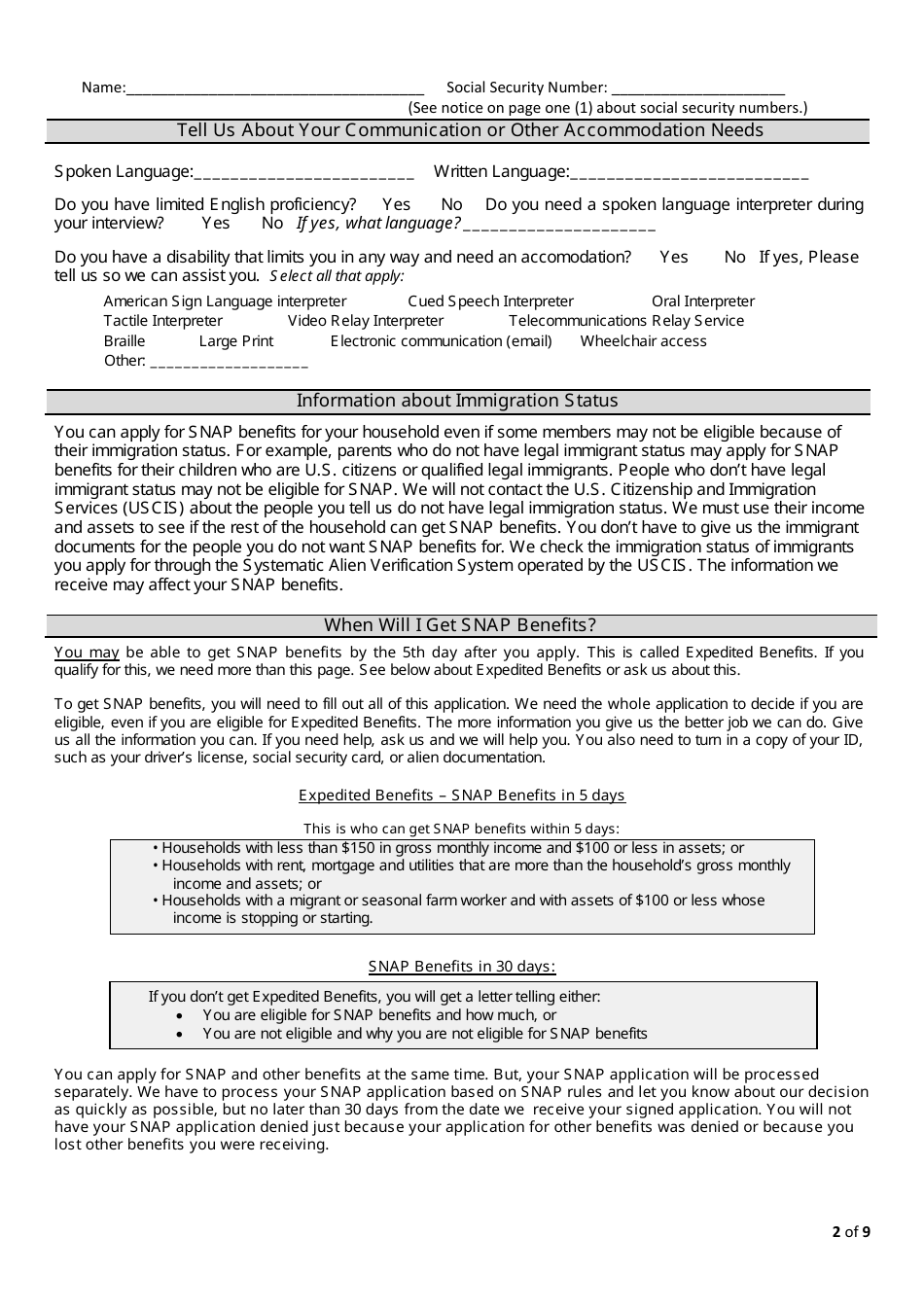 Form FS-1 Application for Snap - Kentucky, Page 4