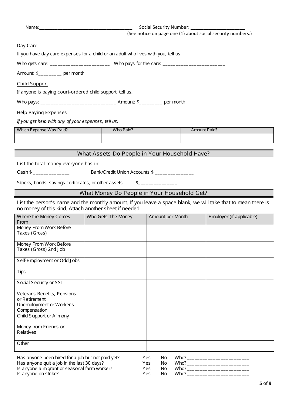 Form FS-1 Application for Snap - Kentucky, Page 7