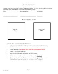 Application for Resident Salesperson License - Mississippi, Page 6