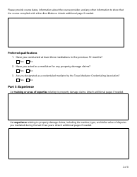 Form PC407 Mediator Roster Application - Texas, Page 2