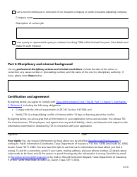 Form PC406 Appraisal Umpire Roster Application - Texas, Page 5