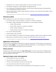 Form PC406 Appraisal Umpire Roster Application - Texas, Page 7