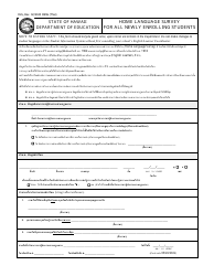Document preview: Home Language Survey for All Newly Enrolling Students - Hawaii (English/Thai)