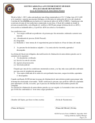 Document preview: Formulario DDB035 Aviso De Eliminacion De Antecedentes Penales - South Carolina (Spanish)