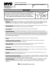 Document preview: Form 4 Verification of Wages - New York City