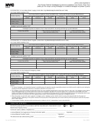 Fire Pump Field &amp; Standpipe System Acceptance Test Form: Flow Test - New York City, Page 2