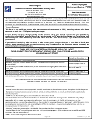 Form WVPF0080 Pre-retirement Beneficiary Designation - West Virginia