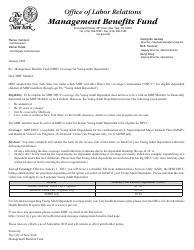 Document preview: Mbf Direct Pay Coverage Continuation (Dpcc) for Young Adult Dependent Enrollment Form for the Continuation of the Superimposed Major Medical Plan (Smmp) and/or Dental and Vision Care Benefit Programs - New York City