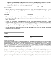Form DOC.290 Property Manager-In-charge License Application - South Carolina, Page 2