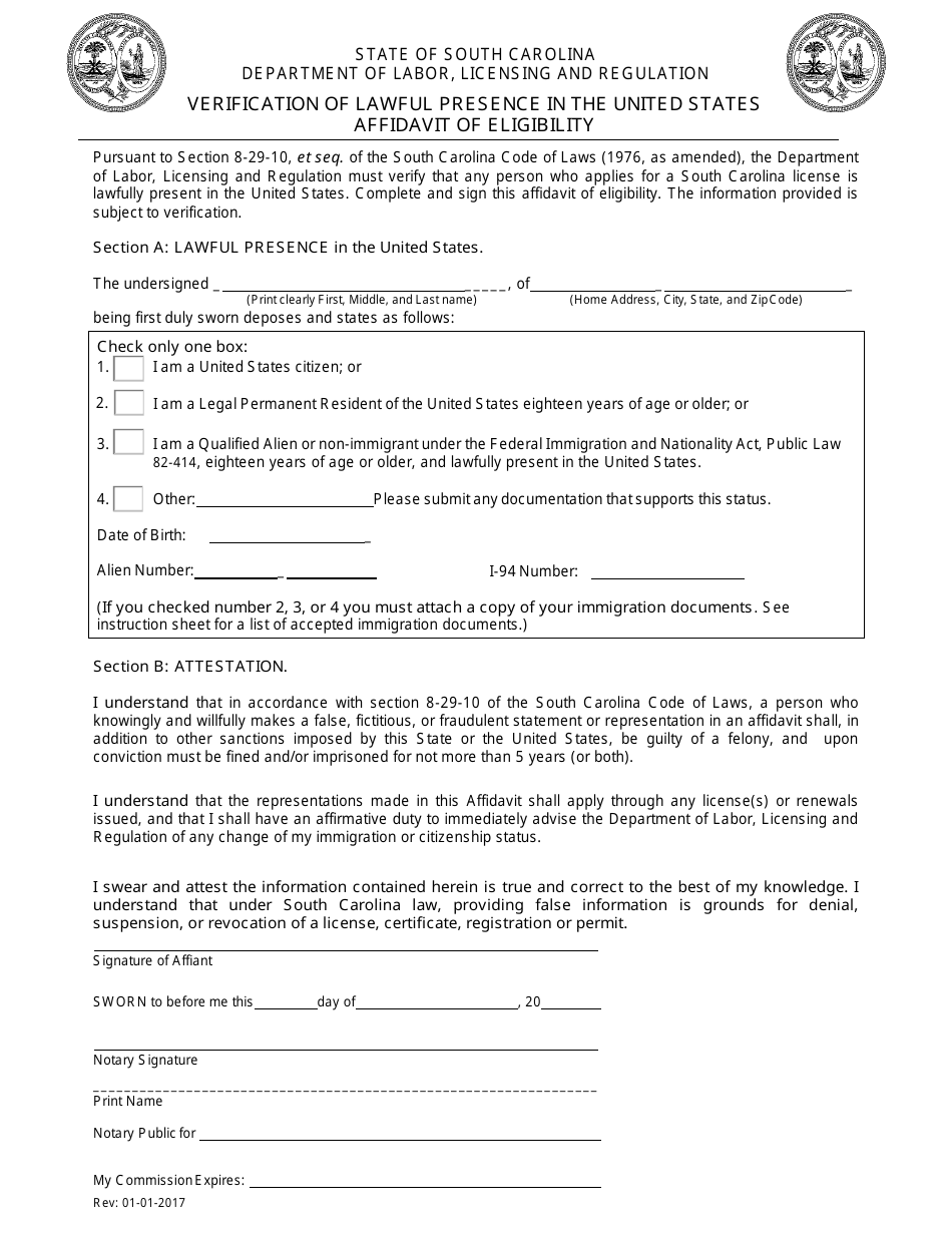 Form DOC.290 Property Manager-In-charge License Application - South Carolina, Page 3