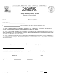 Form DPSSP0094 Part A Corporate Certification Application - Gaming and Non-gaming Suppliers - Louisiana, Page 10