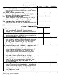 Form CFS02 0910 Child Support Worksheet - Oregon, Page 2