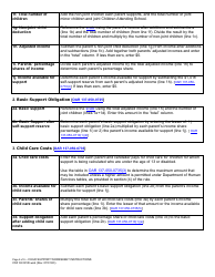 Instructions for Form CFS02 0910 Child Support Worksheet - Oregon, Page 2