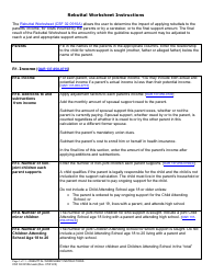 Instructions for Form CFS02 0910A Child Support Rebuttal Worksheet - Oregon