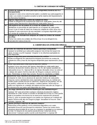 Formulario CSF02 0910 Planilla De Manutencion De Hijos - Oregon (Spanish), Page 2