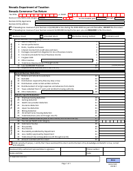 Document preview: Form EXC-F025 Nevada Commerce Tax Return - Nevada