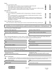 Form EXC-T004 Commerce Tax Nexus Questionnaire - Nevada, Page 2