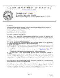 Form REV-C027 Affidavit of Purchaser of Farm Machinery and Equipment - Nevada, Page 2