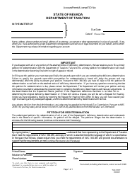 Document preview: Form TAX-C007 Universal Petition for Redetermination - Nevada