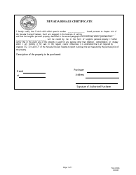 Document preview: Form TAX-C006 Nevada Resale Certificate - Nevada
