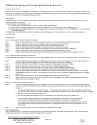 Form EXC-F013 Affiliated Group Payroll Provider Application - Nevada, Page 2