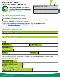 Document preview: Application Form - Future Farmer Program - Prince Edward Island, Canada