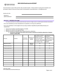 Document preview: DCYF Formulario 05-006B Solicitud De Eceap - Washington (Spanish), 2024