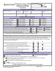 DCYF Formulario 15-434 Salud Mental Continua (Omh) Informe De Evaluacion - Washington (Spanish), Page 2