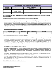 DCYF Formulario 15-434 Salud Mental Continua (Omh) Informe De Evaluacion - Washington (Spanish), Page 3