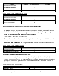 DCYF Formulario 15-434 Salud Mental Continua (Omh) Informe De Evaluacion - Washington (Spanish), Page 4