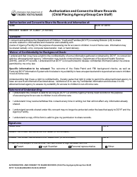 Document preview: DCYF Form 15-824B Authorizationand Consent to Share Records (Child Placing Agency/Group Care Staff) - Washington