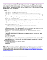DCYF Form 15-955 Family Home and Center Child Care License or Certification Application - Washington, Page 4