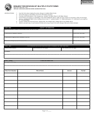 State Form 53963 Request for Revision of Multiple State Forms - Indiana
